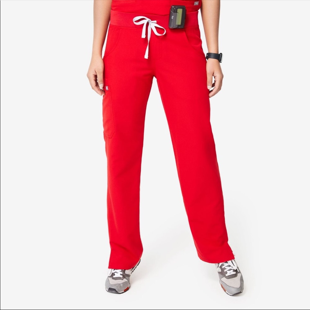 Figs Red Kade cargo scrub pants